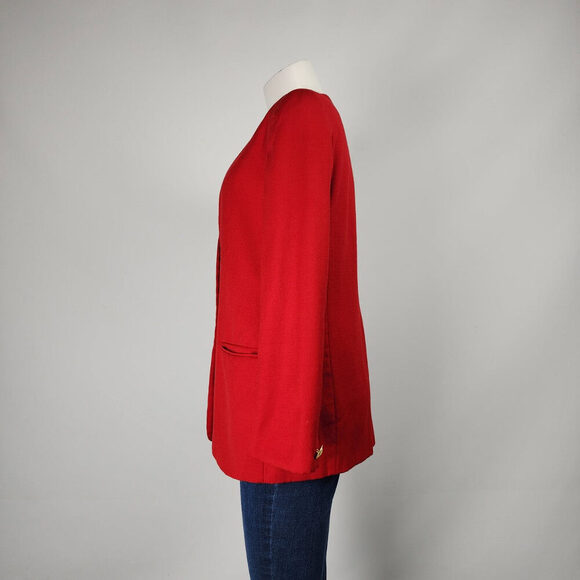 Vintage Mr. Max & Melanie Lyne Red Wool Blazer Size 12 - Picture 7 of 11